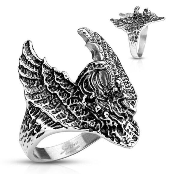 New stainless‎ steel eagle ring size 9 - Picture 1 of 4